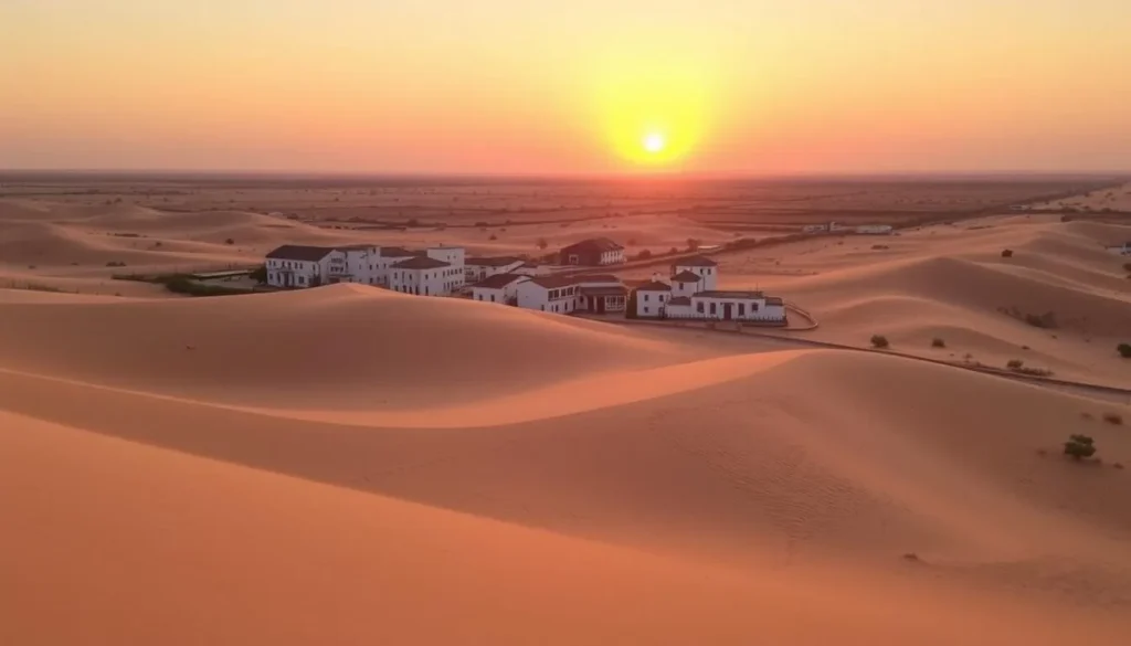Image of Cabo Polonio's sand dunes and village