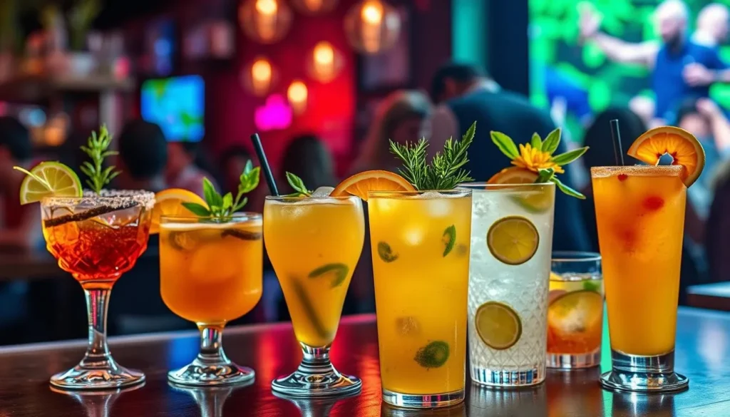 Image of Cana's Brazilian-inspired cocktails and lively atmosphere