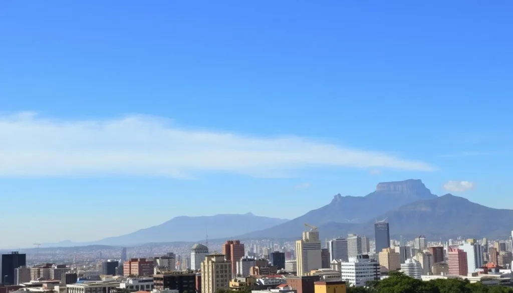 Image of Caracas cityscape with Avila mountain in the background