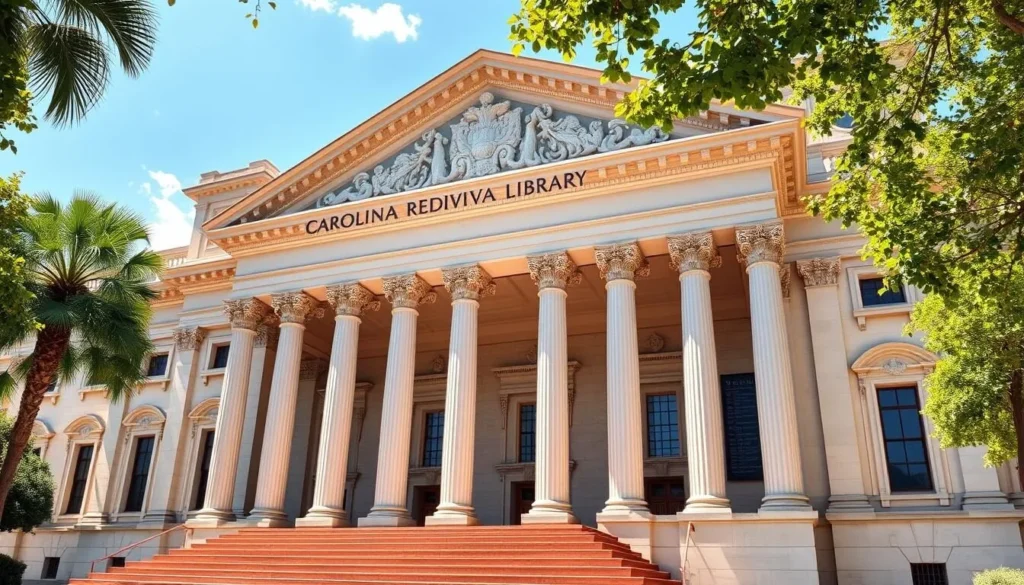 Image of Carolina Rediviva Library's neoclassical facade