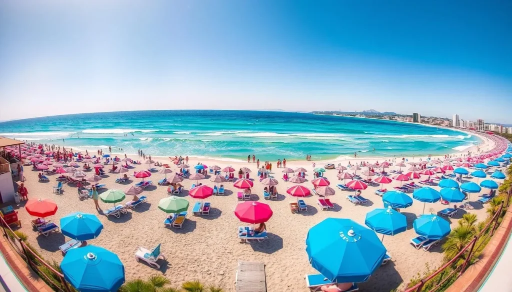 Image of Central Beach with its vibrant atmosphere and clear waters