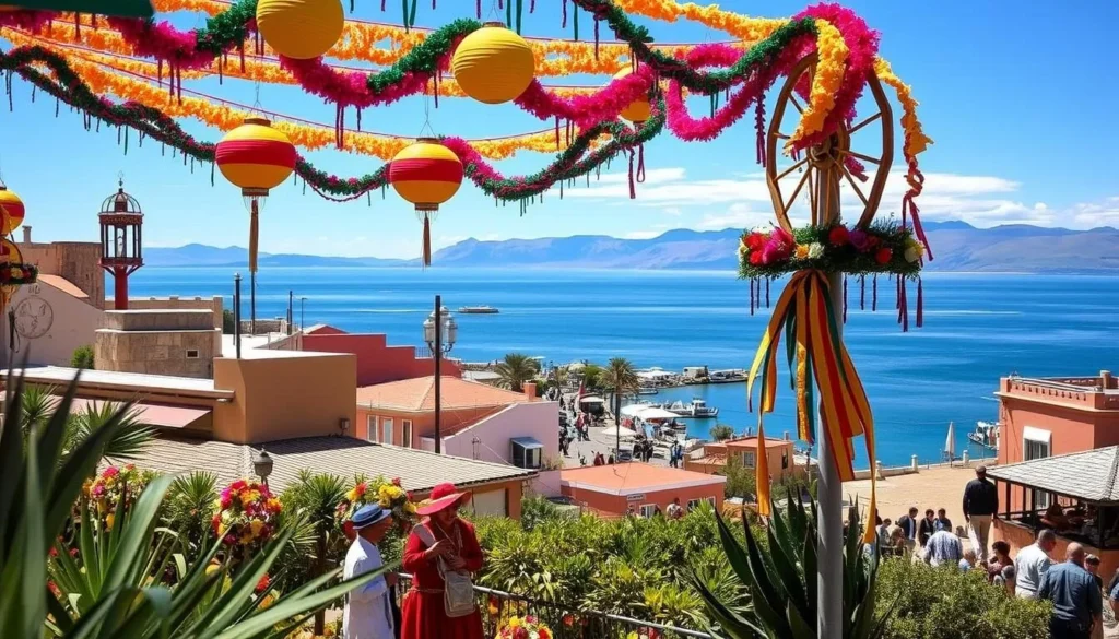 Image of Copacabana town on the shores of Lake Titicaca during Semana Santa
