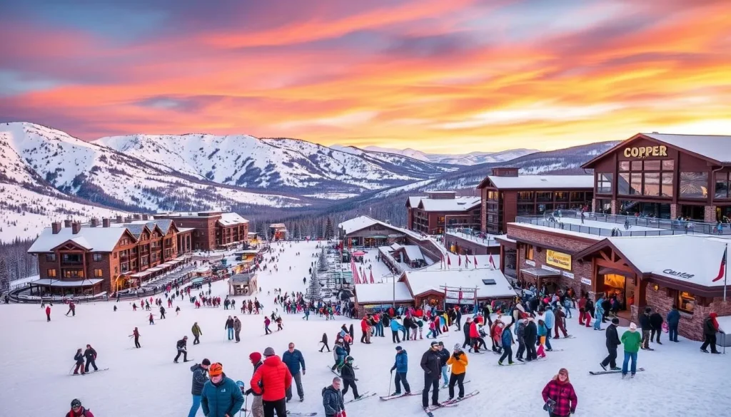 Image of Copper Mountain resort during peak season