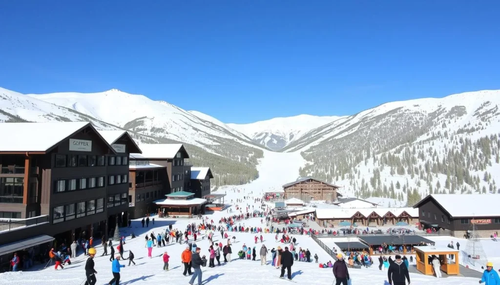 Image of Copper Mountain ski resort during peak winter season