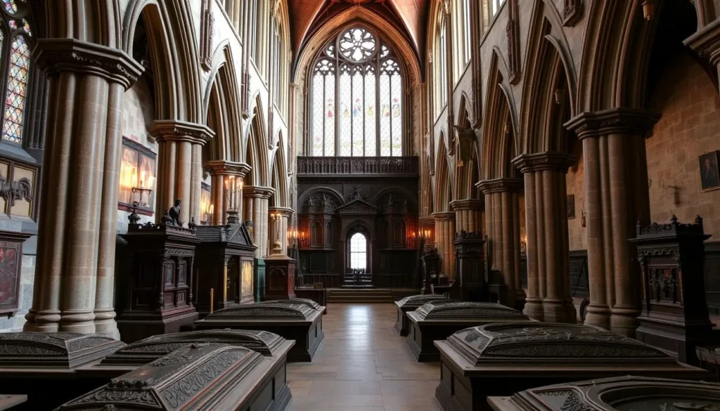 Image of Croydon Minster's interior with historic tombs