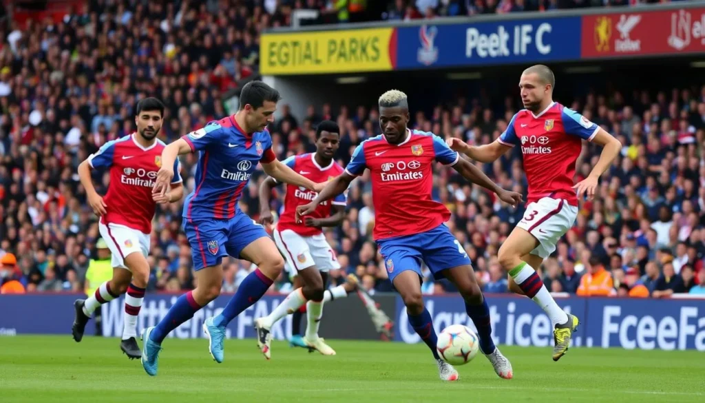 Image of Crystal Palace F.C. players in action at Selhurst Park