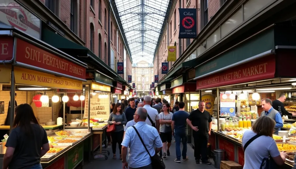 Image of Exmouth Market street food vendors