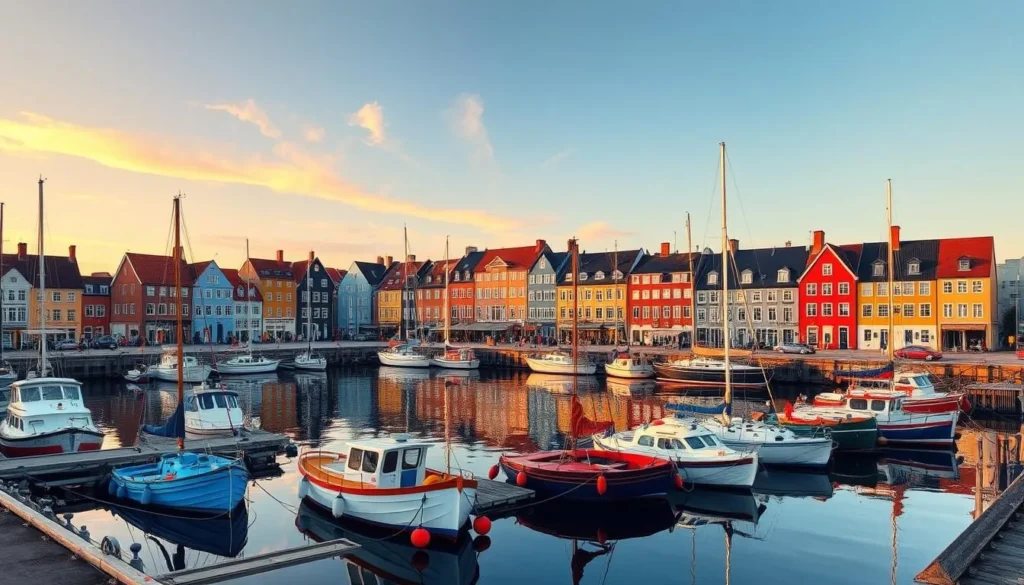 Image of Falkenberg's picturesque harbor