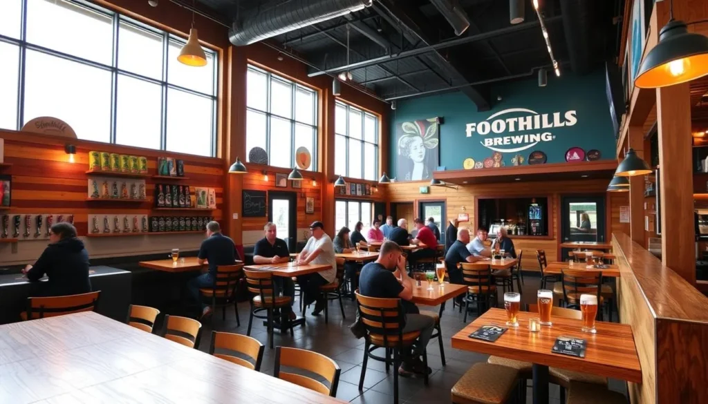 Image of Foothills Brewing's tasting room Image of Foothills Brewing's tasting room