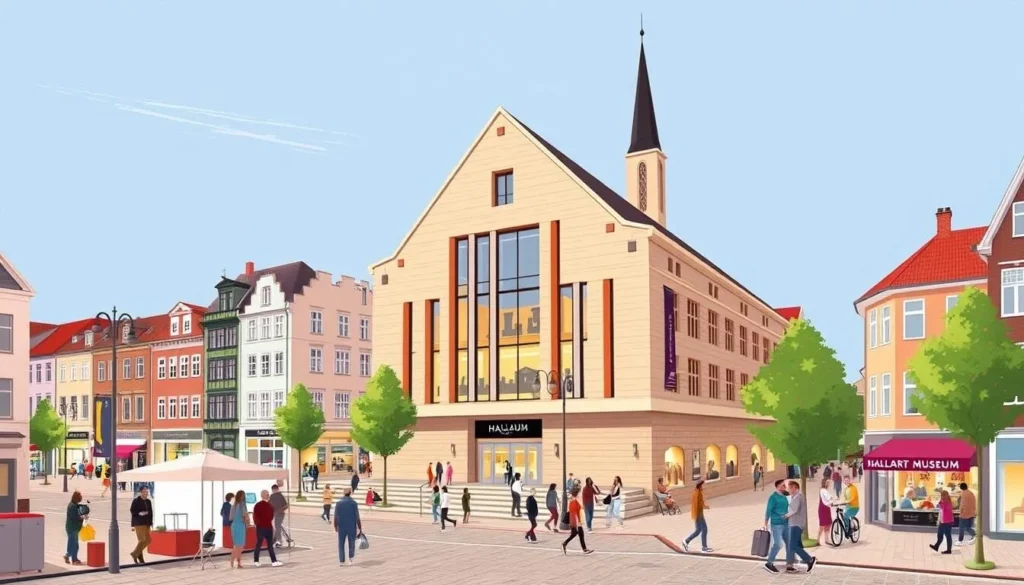 Image of Halmstad's city center with Halland Art Museum