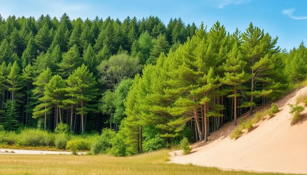 Image of Haverdal Nature Reserve with its beech tree forest and Lynga Sand Dune