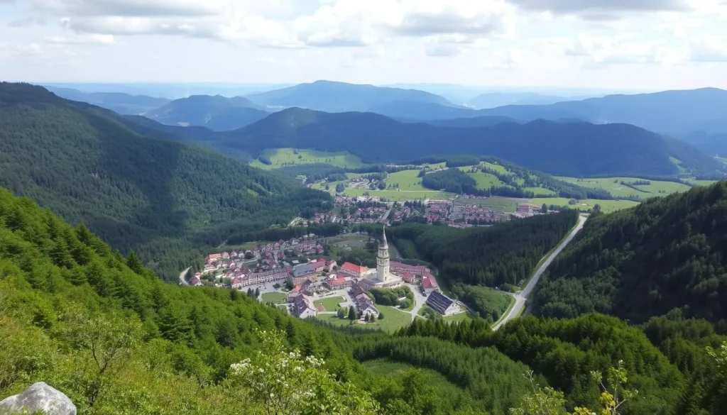 Image of Havlickuv Brod surrounded by the Czech-Moravian Highlands