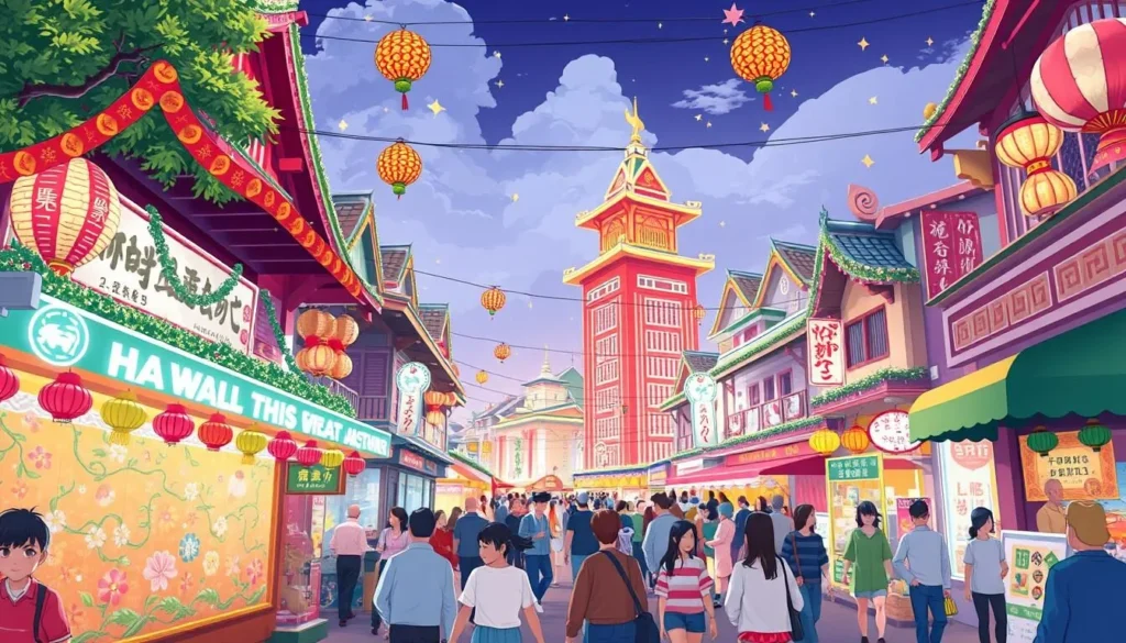Image of Hawally's vibrant district during a seasonal festival
