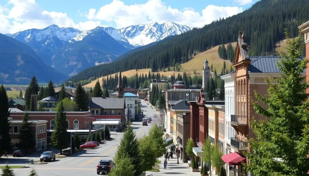 Image of Historic Downtown Fernie with mountain vistas