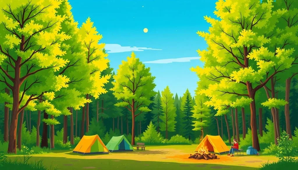 Image of Holsby National Park campsite during summer