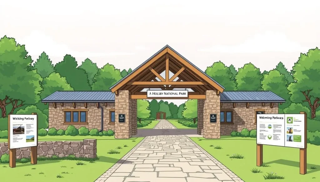 Image of Holsby National Park's main entrance