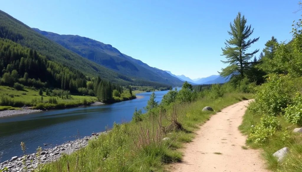Image of Indalsleden hiking trail along Indalsälven River