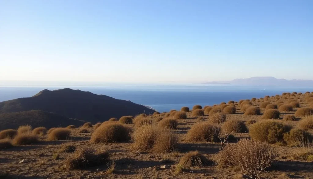 Image of Isla del Sol's serene landscape with Lake Titicaca in the background