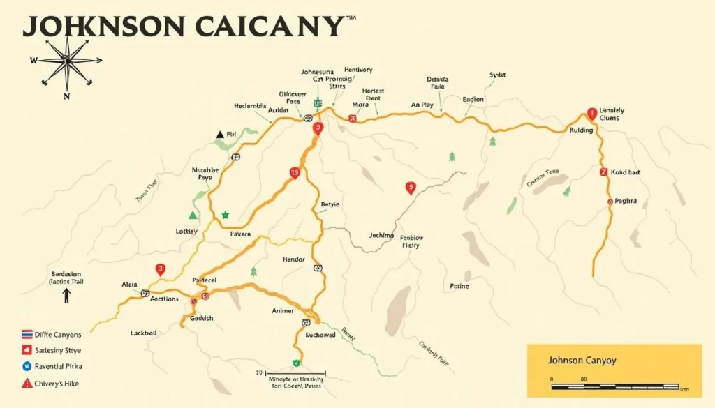 Image of Johnson Canyon trail map