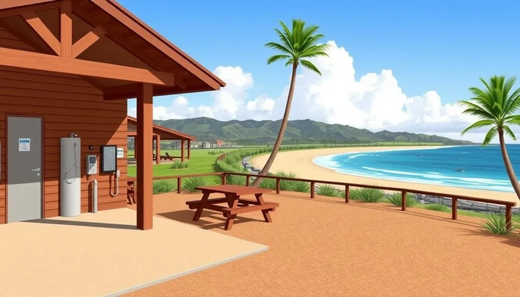 Image of Kauna'oa Beach facilities