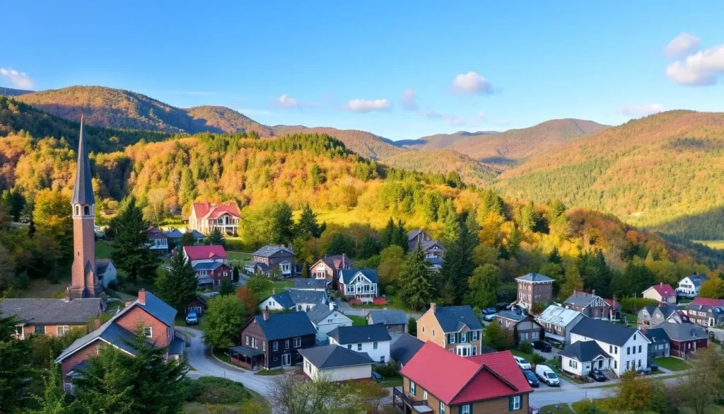 Image of Kedgwick and Saint-Quentin towns in the Appalachian Mountains