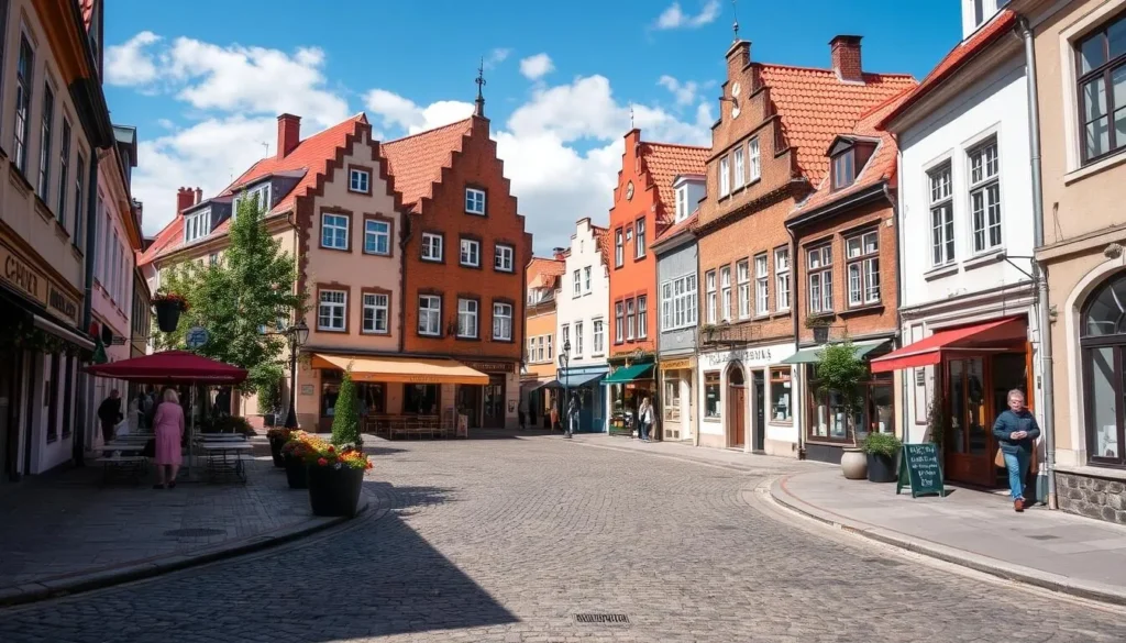 Image of Klaipeda Old Town cobblestone streets