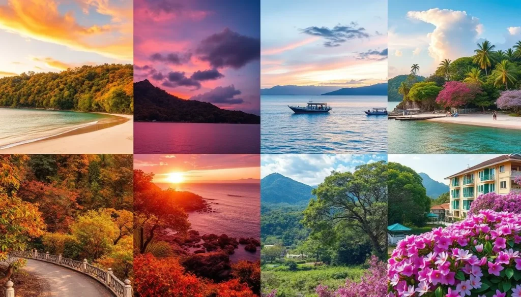 Image of Koh Samui island during different seasons