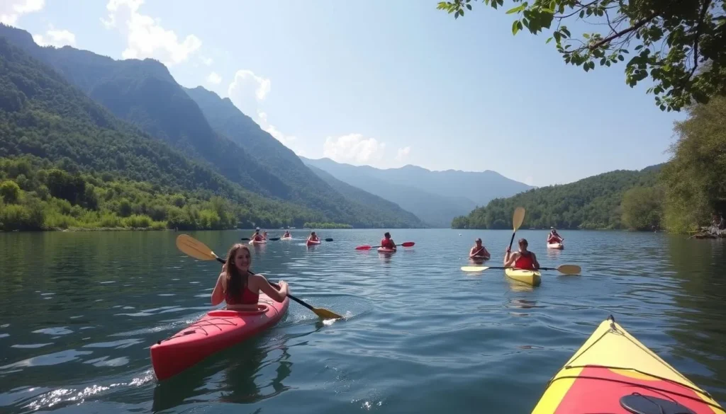Image of Lake Vaddo with various water activities