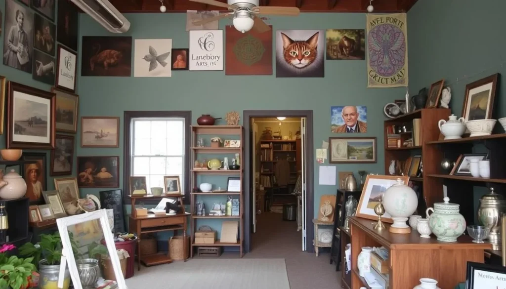 Image of Lanesboro Arts shop interior with local artwork