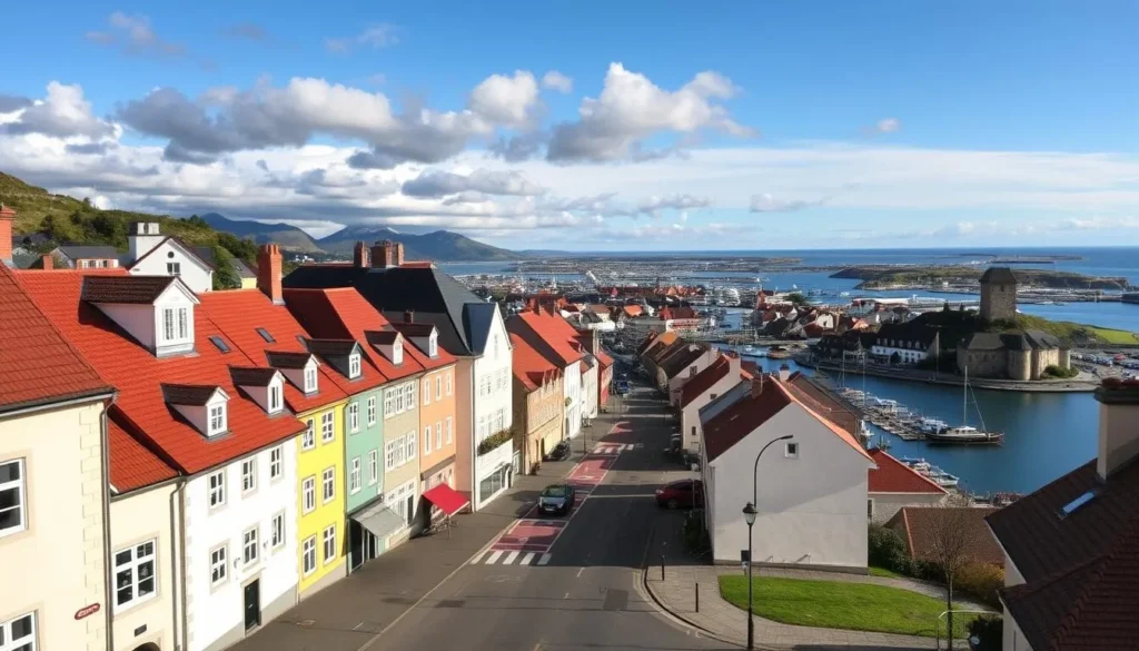 Image of Larvik's charming streets or a scenic viewpoint in the surrounding areas