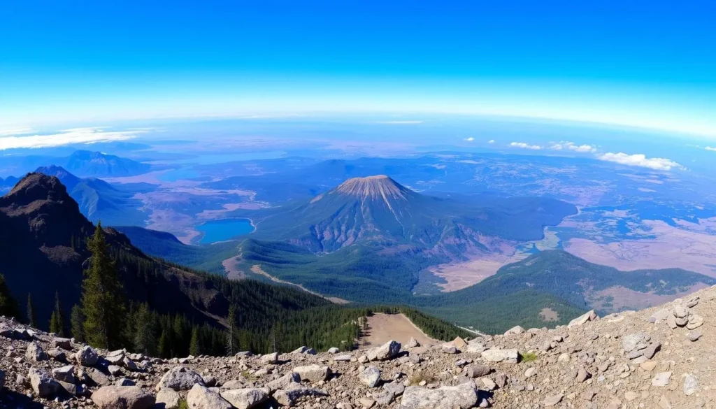 Image of Lassen Peak summit with panoramic views