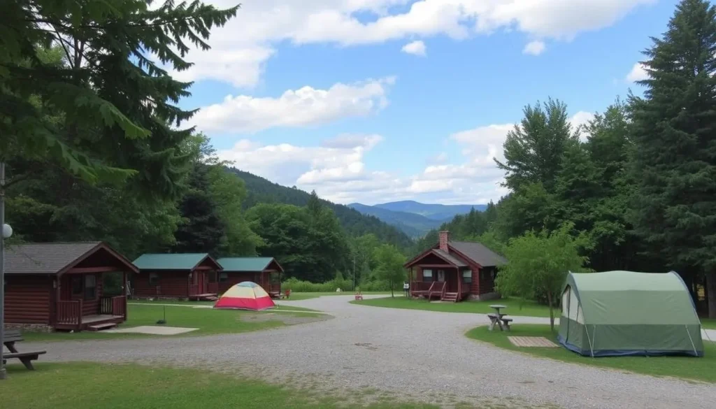 Image of Letchworth State Park campsites and cabins