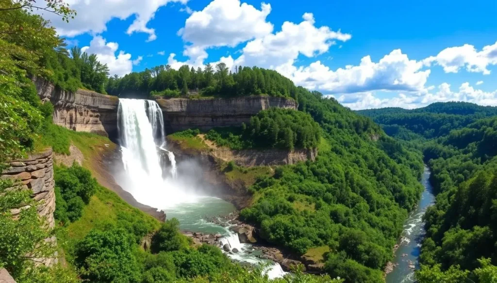 Image of Letchworth State Park's Upper Falls