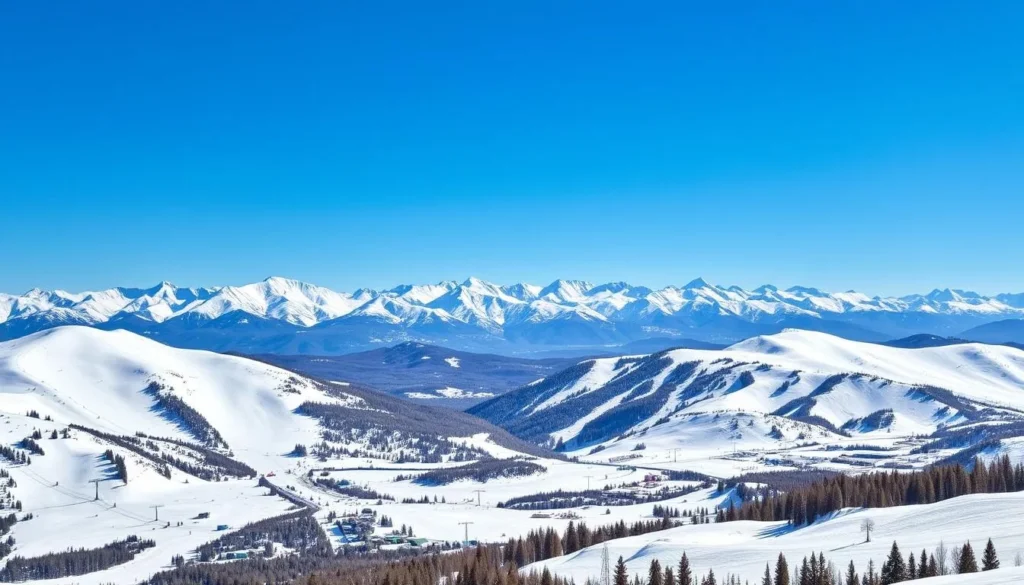 Image of Levi Ski Resort with varied slopes and snow-covered mountains