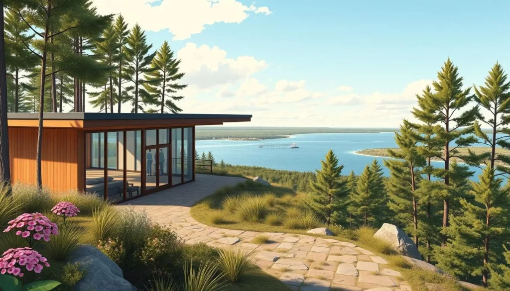 Image of Liminganlahti Visitor Centre overlooking Bothnian Bay National Park