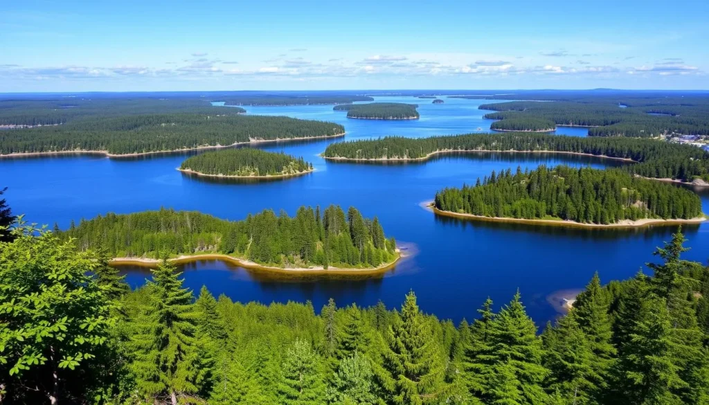 Image of Linnansaari National Park with its islands and lake scenery