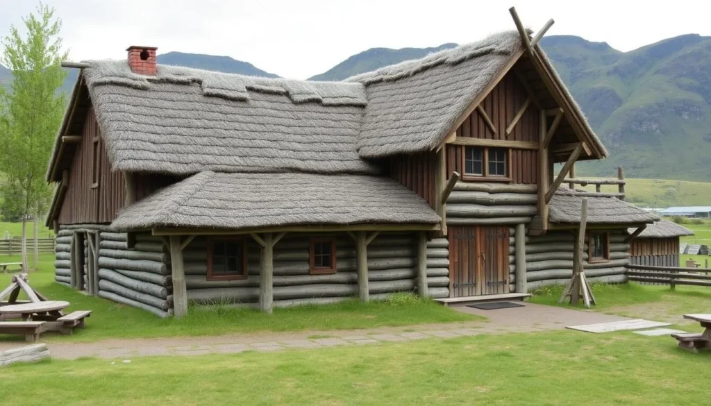 Image of Lofotr Viking Museum's reconstructed longhouse
