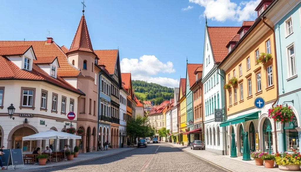 Image of Luhačovice Spa Town's main street or a notable landmark