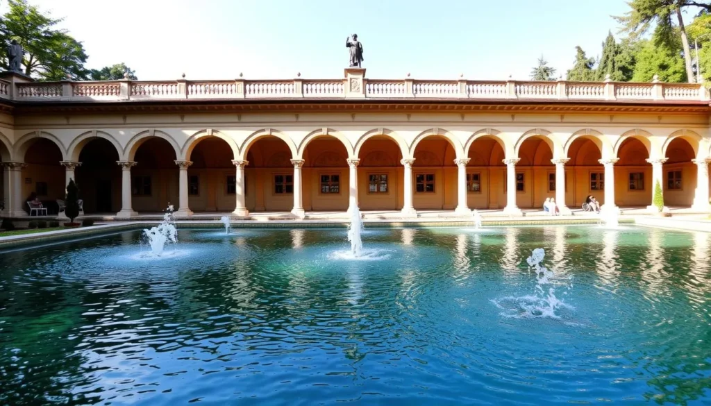 Image of Marianske Lazne's main colonnade with mineral springs
