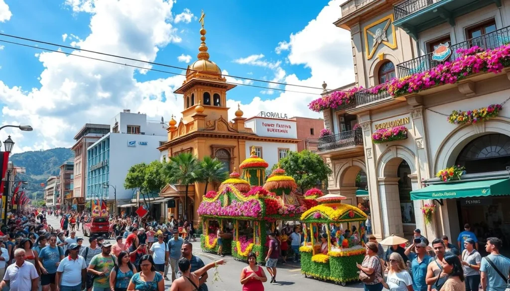 Image of Medellín during the Flower Festival