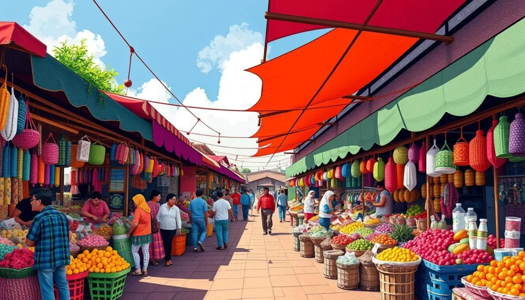 Image of Mercado Modelo in Chiclayo, Peru, showcasing vibrant colors and local vendors