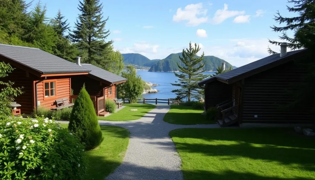 Image of Mones Feriesenter cabins in Mandal, Norway Image of Mones Feriesenter cabins in Mandal, Norway