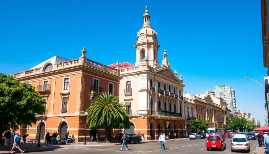 Image of Montevideo's Ciudad Vieja with colonial architecture