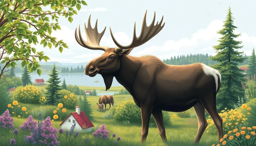 Image of Moose Garden Orrviken Sweden