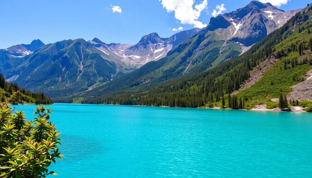 Image of Muncho Lake's turquoise waters