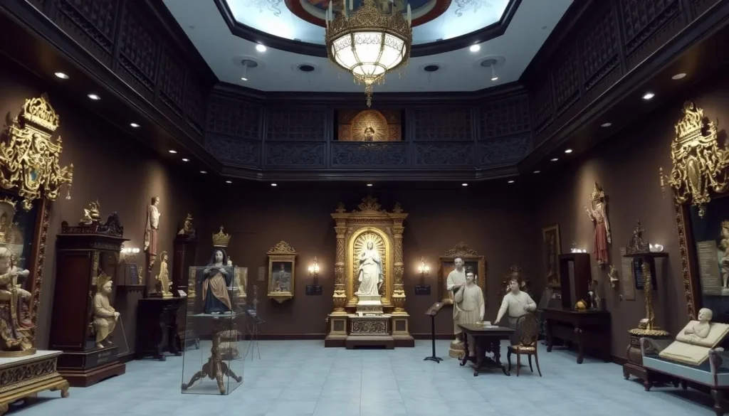 Image of Museo Diocesano Lucas Guillermo Castillo's interior with religious artifacts