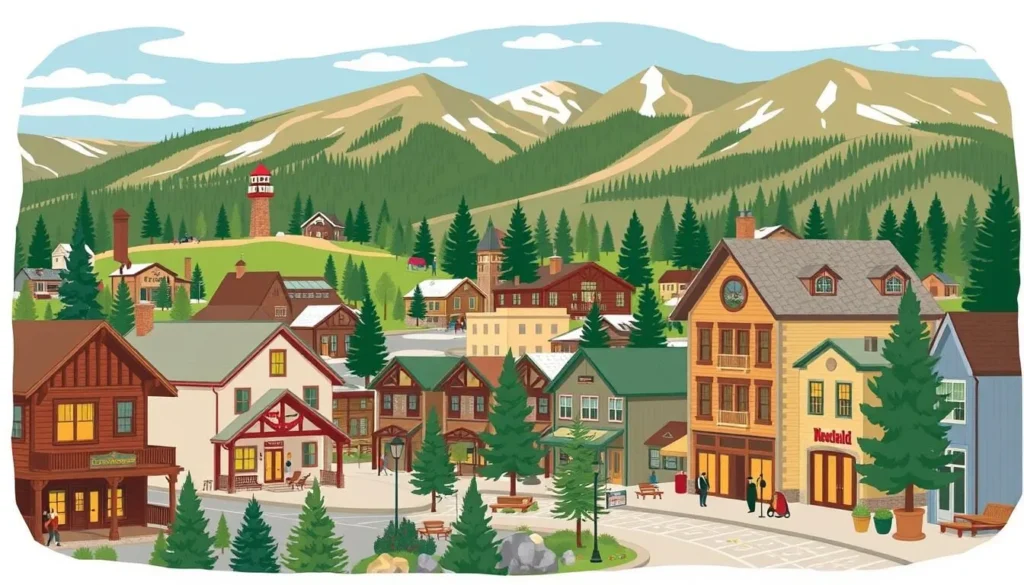 Image of Nederland, Colorado, with its charming mountain town atmosphere and various lodging options