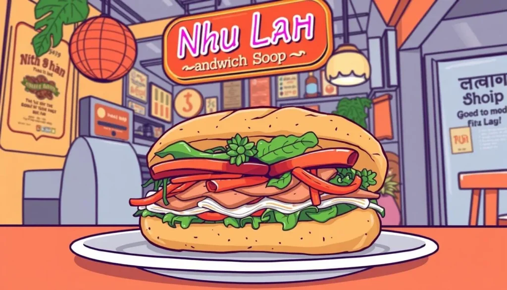 Image of Nhu Lan Sandwich Shop's signature banh mi sandwich