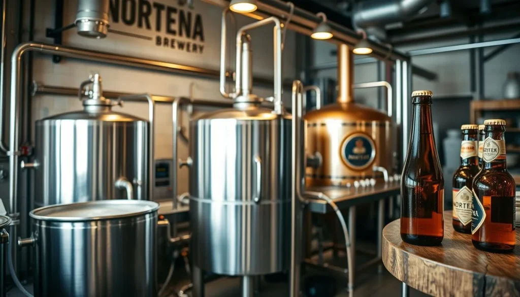 Image of Nortena Brewery's beer production process