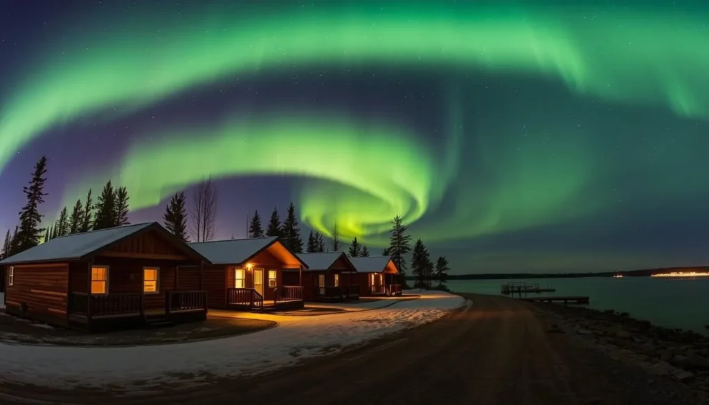 Image of Northern Lights Resort cabins on Lake Kabetogama